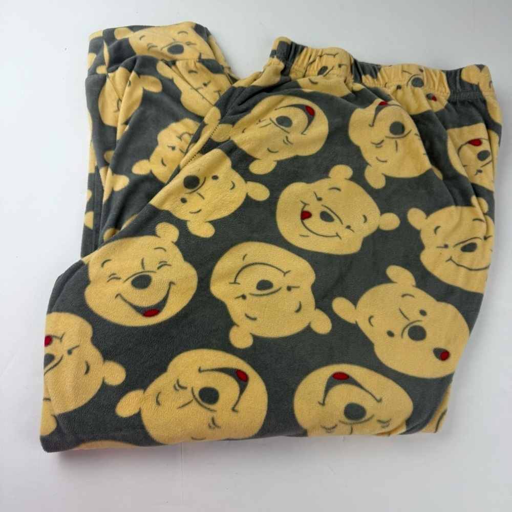 Winnie The Pooh Disney Womens 3X Pajama Lounge Joggers Pants Fleece Stretchy - Picture 2 of 9